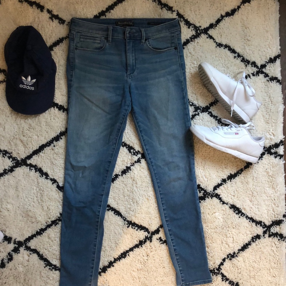 Abercrombie and Fitch Faded blue jeans